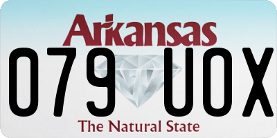 AR license plate 079UOX