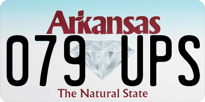 AR license plate 079UPS