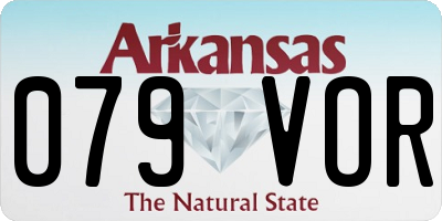 AR license plate 079VOR