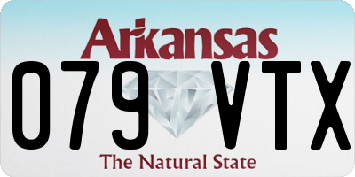 AR license plate 079VTX