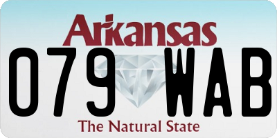 AR license plate 079WAB
