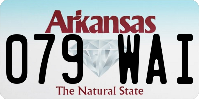 AR license plate 079WAI