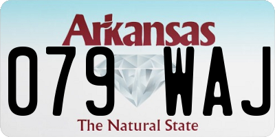 AR license plate 079WAJ