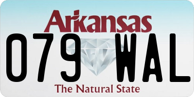 AR license plate 079WAL