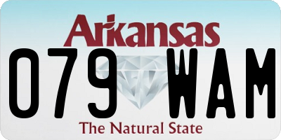 AR license plate 079WAM