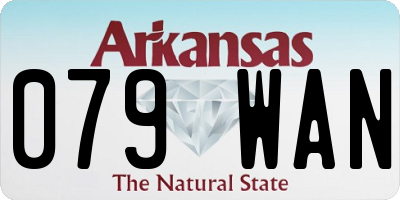 AR license plate 079WAN