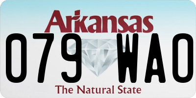 AR license plate 079WAO