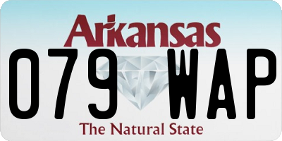 AR license plate 079WAP