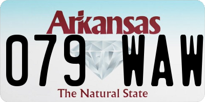 AR license plate 079WAW