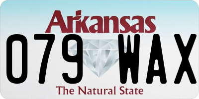 AR license plate 079WAX
