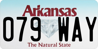 AR license plate 079WAY