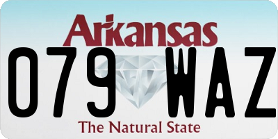AR license plate 079WAZ