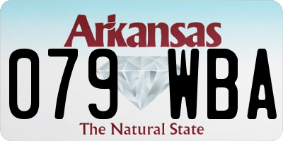AR license plate 079WBA