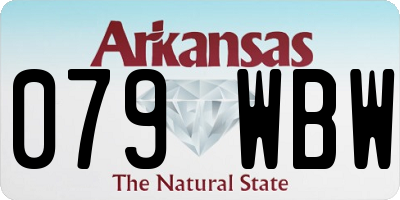 AR license plate 079WBW