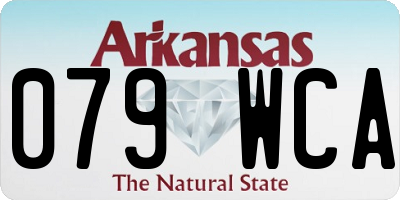 AR license plate 079WCA