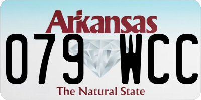 AR license plate 079WCC