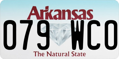 AR license plate 079WCO