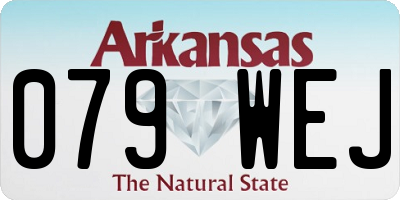 AR license plate 079WEJ