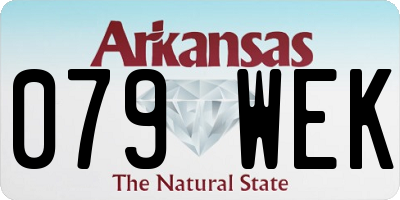 AR license plate 079WEK