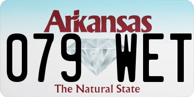 AR license plate 079WET