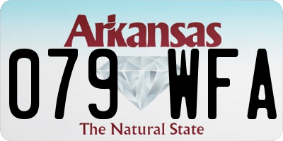 AR license plate 079WFA