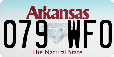 AR license plate 079WFO