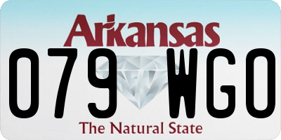 AR license plate 079WGO