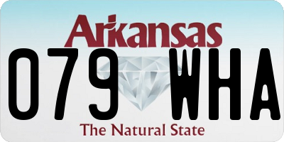 AR license plate 079WHA