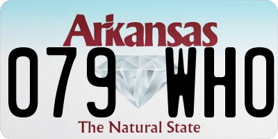 AR license plate 079WHO