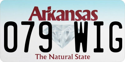 AR license plate 079WIG
