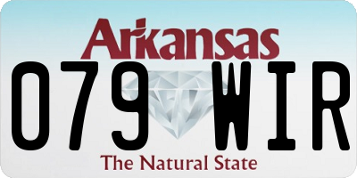 AR license plate 079WIR