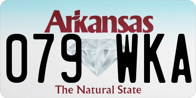AR license plate 079WKA