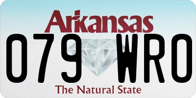 AR license plate 079WRO