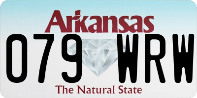 AR license plate 079WRW