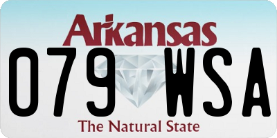 AR license plate 079WSA