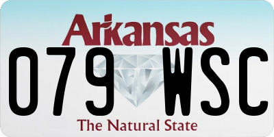 AR license plate 079WSC