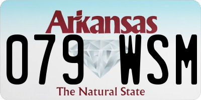 AR license plate 079WSM