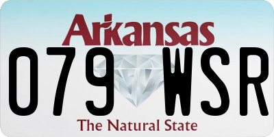 AR license plate 079WSR