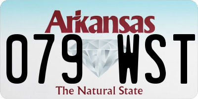 AR license plate 079WST