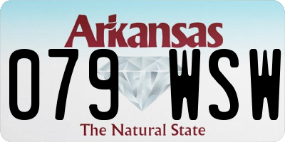 AR license plate 079WSW