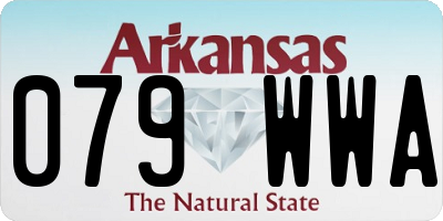 AR license plate 079WWA