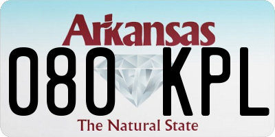 AR license plate 080KPL