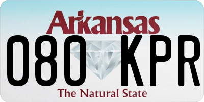 AR license plate 080KPR