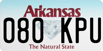 AR license plate 080KPU