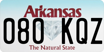 AR license plate 080KQZ
