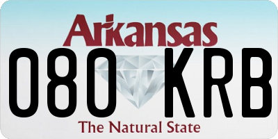 AR license plate 080KRB