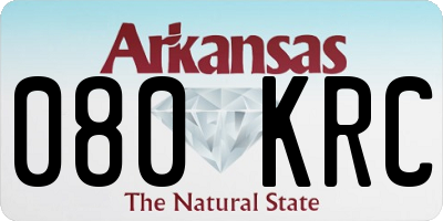 AR license plate 080KRC