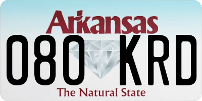 AR license plate 080KRD