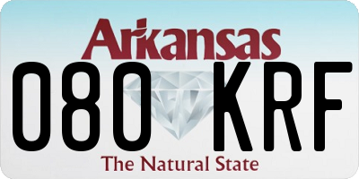 AR license plate 080KRF