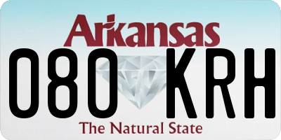 AR license plate 080KRH